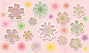 多彩缤纷花朵背景