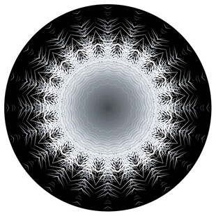 圆形黑白线条图案