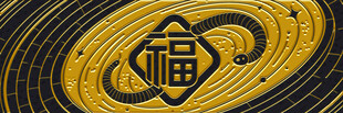 金色福字旋涡图案