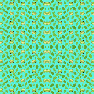 清新绿底碎花图案背景