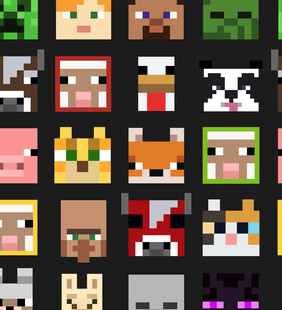多彩像素角色头像集合