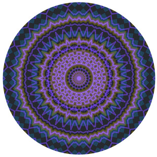 轻奢几何图形复古圆形地毯图案