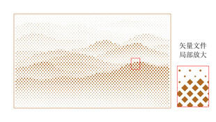 中式山水纹理图案设计素材