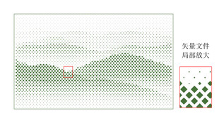水墨山水图案设计素材