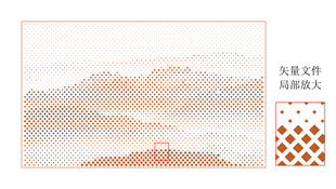 中式山水意境装饰图案