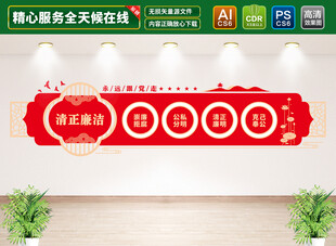 清正廉洁党建墙