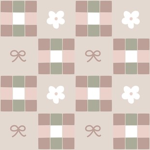 花卉格子图案背景