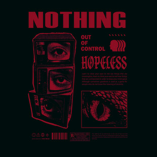 红色复古风科技主题印花