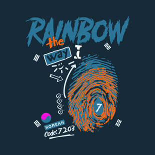 彩虹指纹创意艺术设计