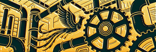 复古机械齿轮艺术图案