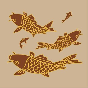 金色锦鲤图案