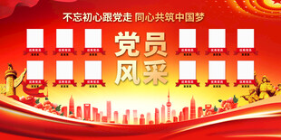 党员风采展示展板