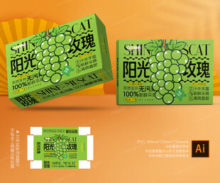 阳光玫瑰包装 晴王葡萄礼盒