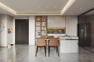 现代简约风餐厅厨房空间