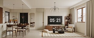 现代简约风客厅室内场景