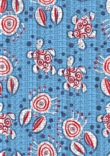 蓝色糖果图案无缝背景