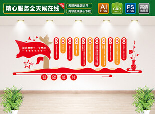 十一个坚持文化墙