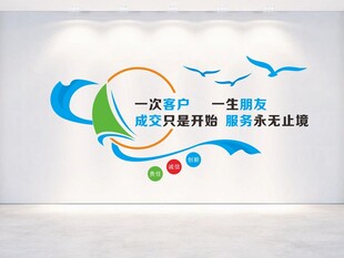 一次客户 一生朋友文化墙