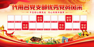 优秀党员风采展板