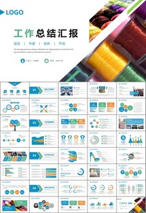 纺织行业总结计划工作汇报PPT