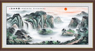 聚宝盆山水画