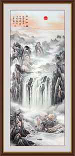竖幅山水画