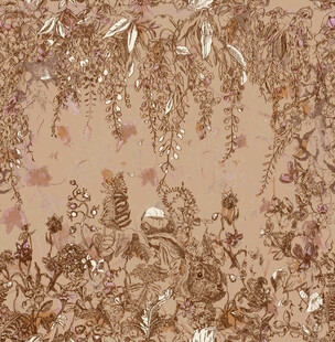 大牌样衣兔子花卉