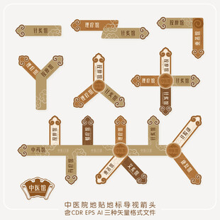 中医院地贴箭头