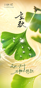 立秋秋分海报设计
