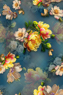 复古花卉图案背景