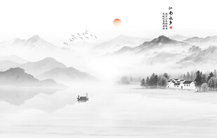 水墨江南水乡