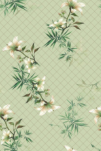 清新淡雅花卉图案背景