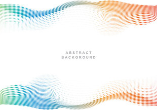 多彩波浪抽象矢量背景
