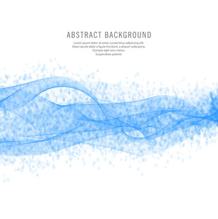 蓝色粒子波浪抽象背景图