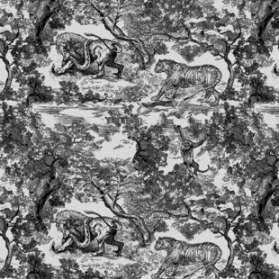 黑白线条老虎纹理