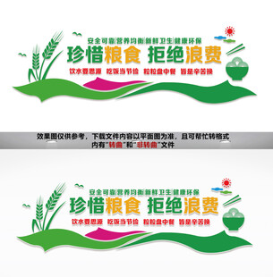 珍惜粮食文化墙
