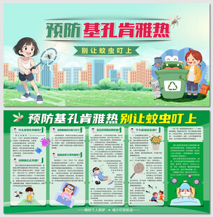 预防基孔肯雅热登革热防蚊展板
