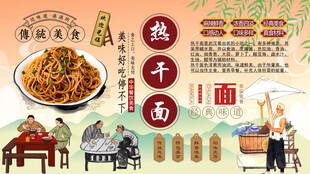 热干面背景墙