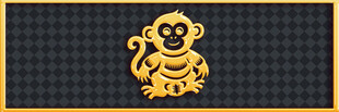 金色猴子图案