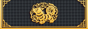 金色中式祥纹图案
