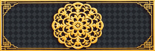 金色华丽花纹装饰图案