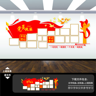 党员风采墙照片墙