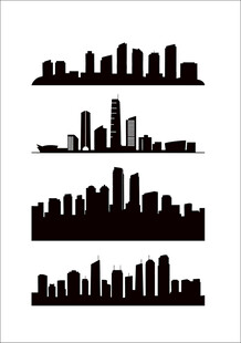 城市建筑剪影集合