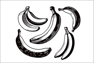 手绘香蕉图案