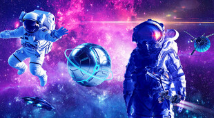 宇宙科技星空宇航员背景墙