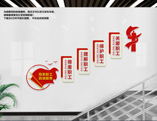 职工之家楼梯文化墙