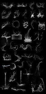 各式各样飞溅的水花素材