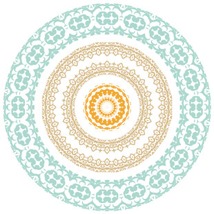圆形古典花纹图案