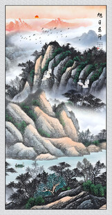 旭日东升国画