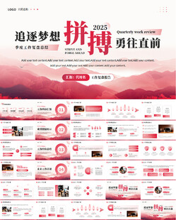 励志工作复盘总结工作汇报PPT